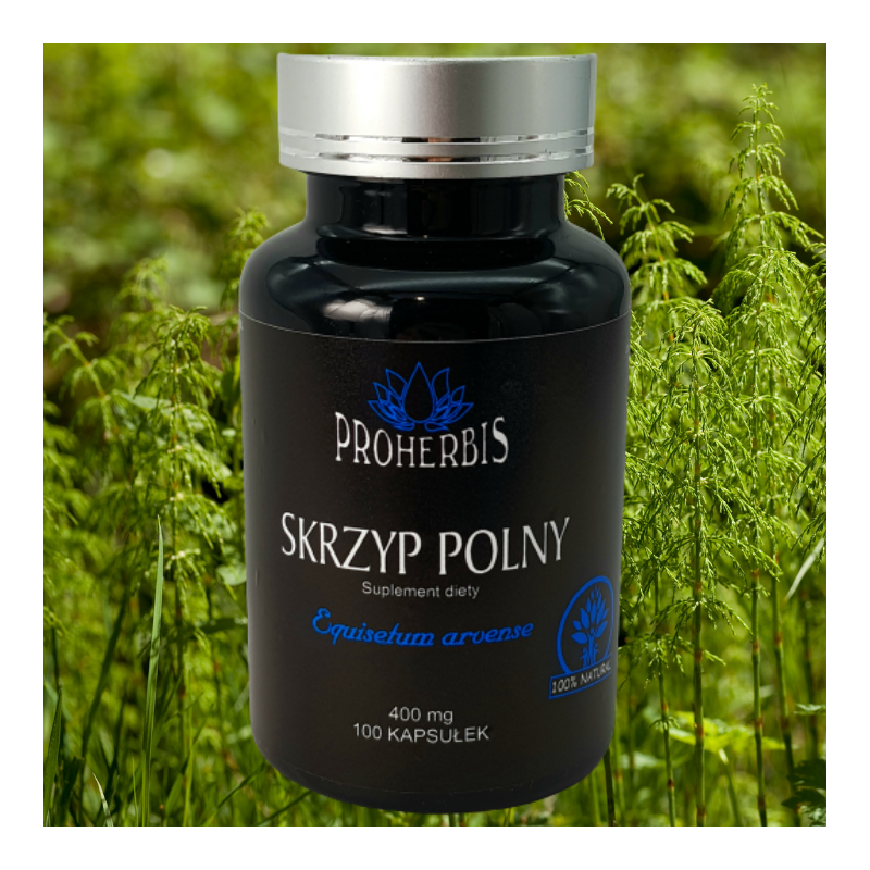 Skrzyp polny 400mg 100 kaps naturalne źródło krzemu wsparcie mikroelementów