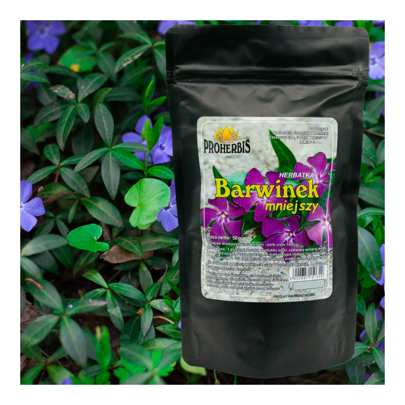 Barwinek mniejszy 100 % ziele cięte 50 g naturalna herbatka zdrowotna