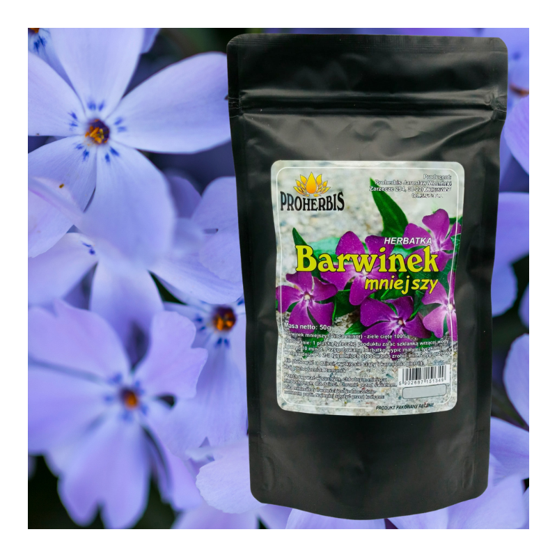 Barwinek mniejszy 100 % ziele cięte 50 g naturalna herbatka zdrowotna