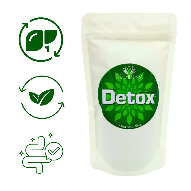 Herbata DETOX 100g mieszanka ziół wspomagająca oczyszczanie organizmu