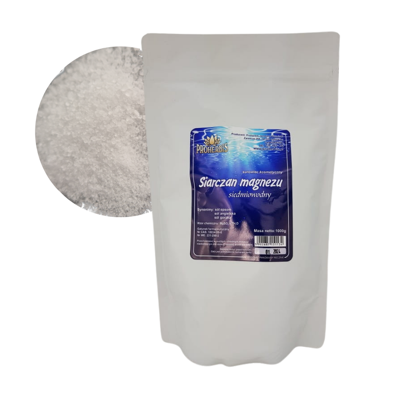 Siarczan Magnezu Sól Epsom (Sól Gorzka) 1 kg – Proherbis