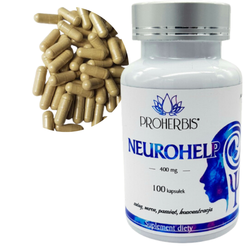 Neurohelp 100kaps naturalne wsparcie umysłu poprawa pamięci redukcja stresu
