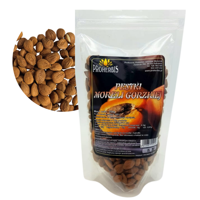 Pestki moreli gorzkiej 250 g — Proherbis