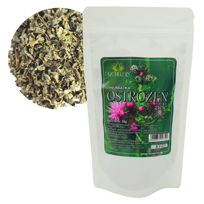 Ostrożeń warzywny czarcie żebro 50g 100% ziele cięte naturalne wsparcie