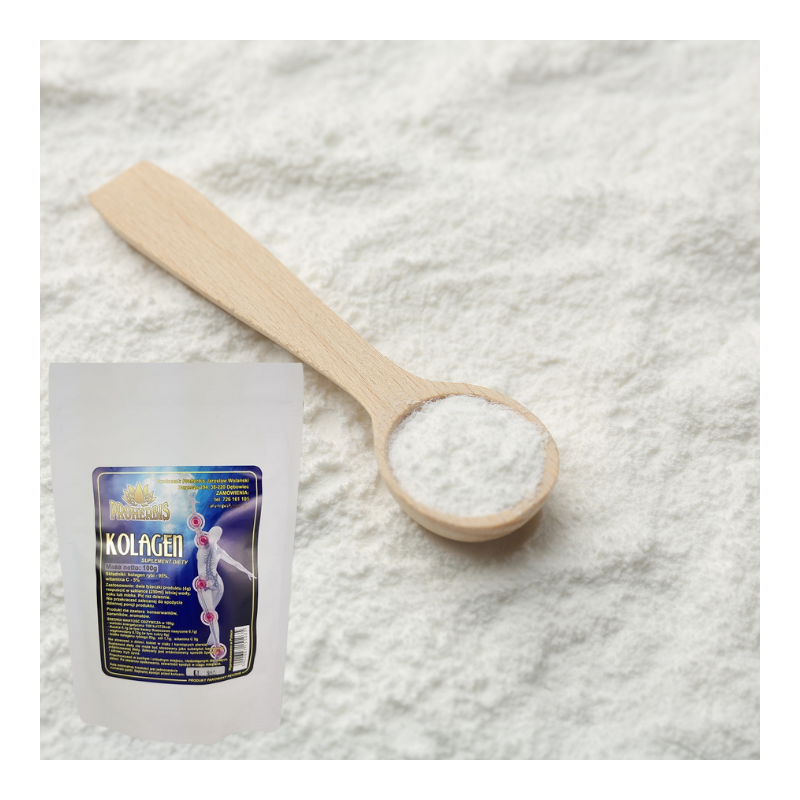 Kolagen morski w proszku 100 g – naturalne wsparcie dla skóry, włosów i stawów