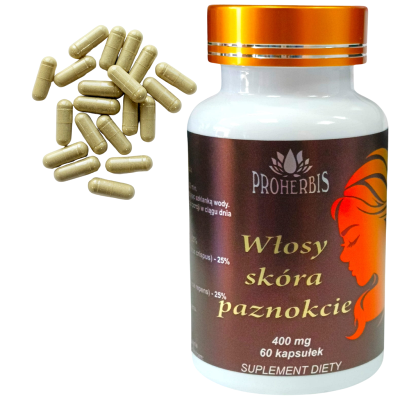 Włosy Skóra Paznokcie 400 mg 60 kaps