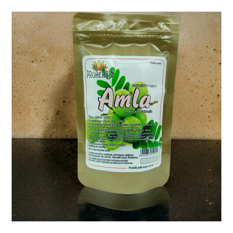 Amla 100g sproszkowane owoce suplement diety naturalna witamina C zdrowie