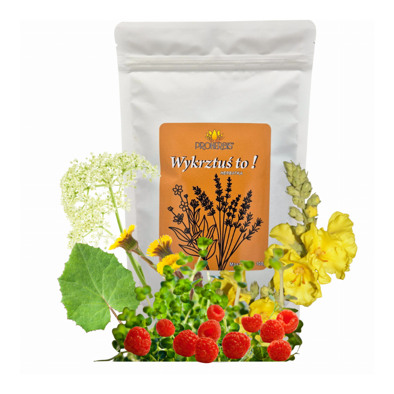 Herbata ziołowa Wykrztuś to! Proherbis 100g – naturalna mieszanka ziół