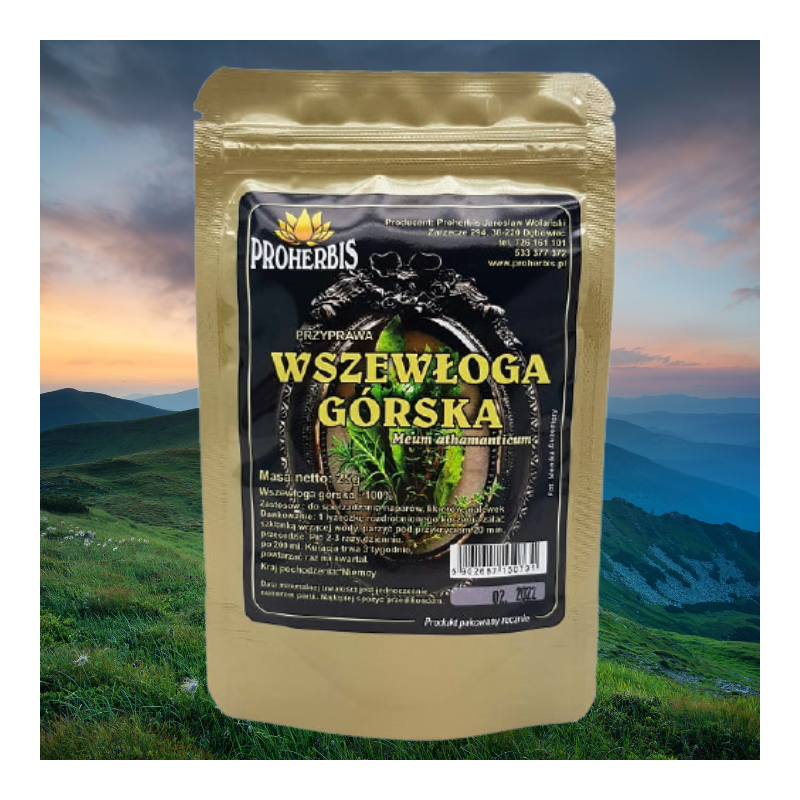 Wszewłoga górska mielona 25g Proherbis naturalna wysokiej jakości