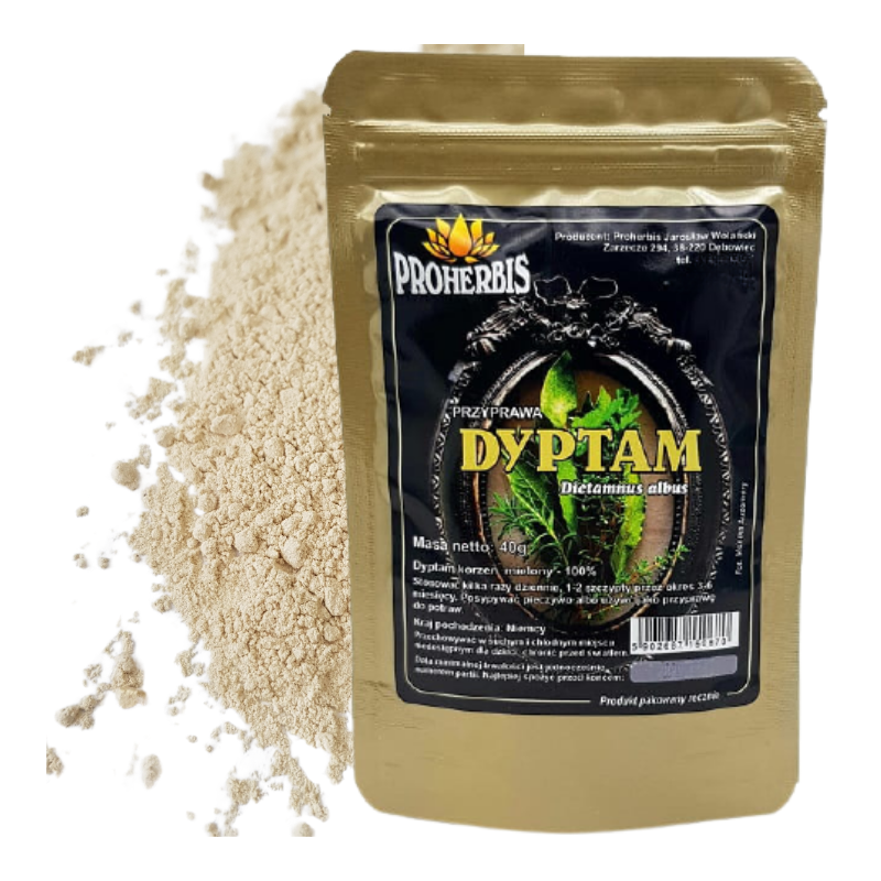 Dyptam mielony 40g – suszony korzeń w formie proszku