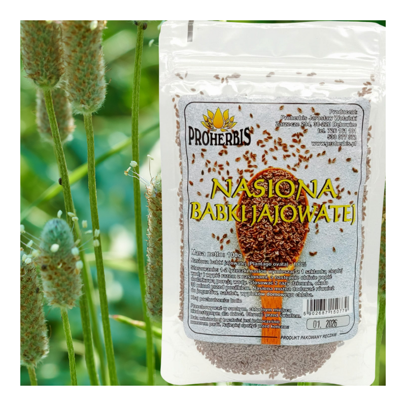 Babka jajowata nasiona 100 g — Plantago ovata