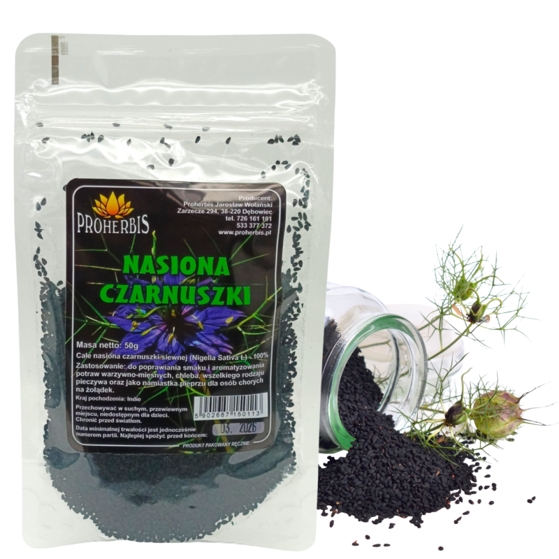 Czarnuszka siewna nasiona 50g naturalne przyprawy Indie