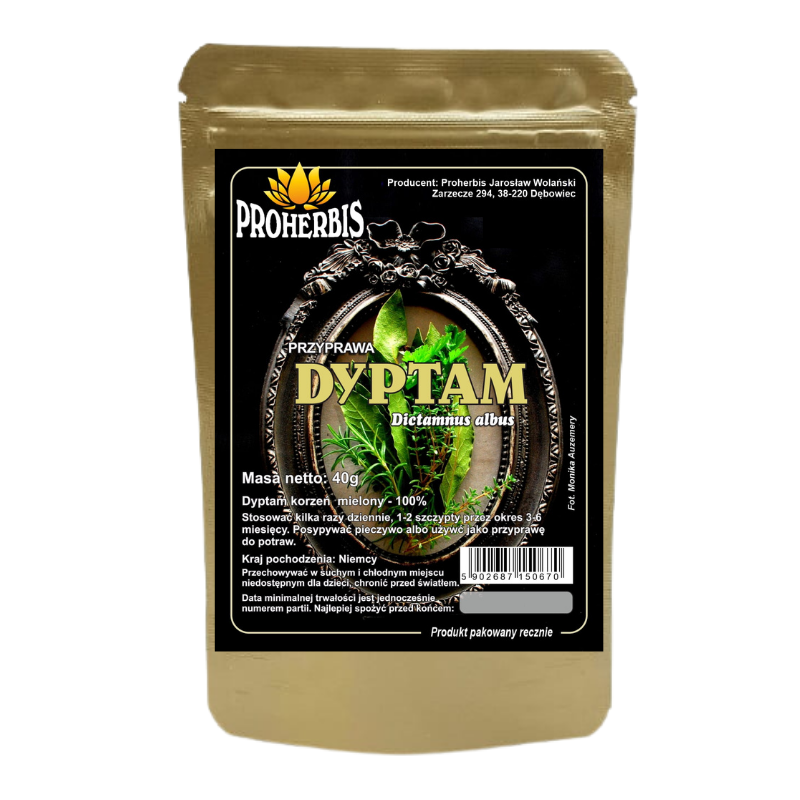 Dyptam mielony 40g – suszony korzeń w formie proszku