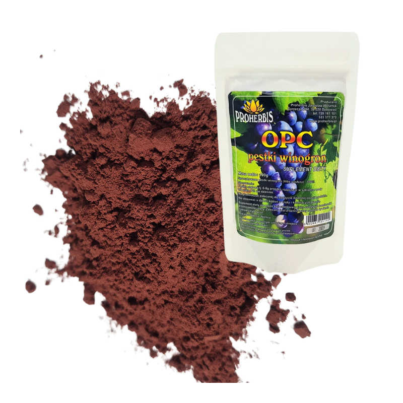 OPC Pestki Winogron 100g Proherbis | Naturalny Antyoksydant