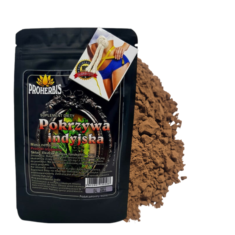 Pokrzywa Indyjska Forskolina 10g Proherbis – metabolizm sylwetka – Indie