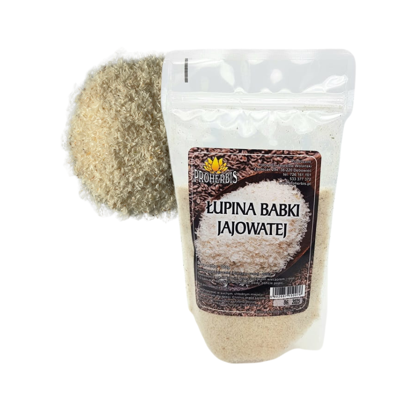 Łupina babki jajowatej 100 g – czysta i naturalna, do codziennego użytku