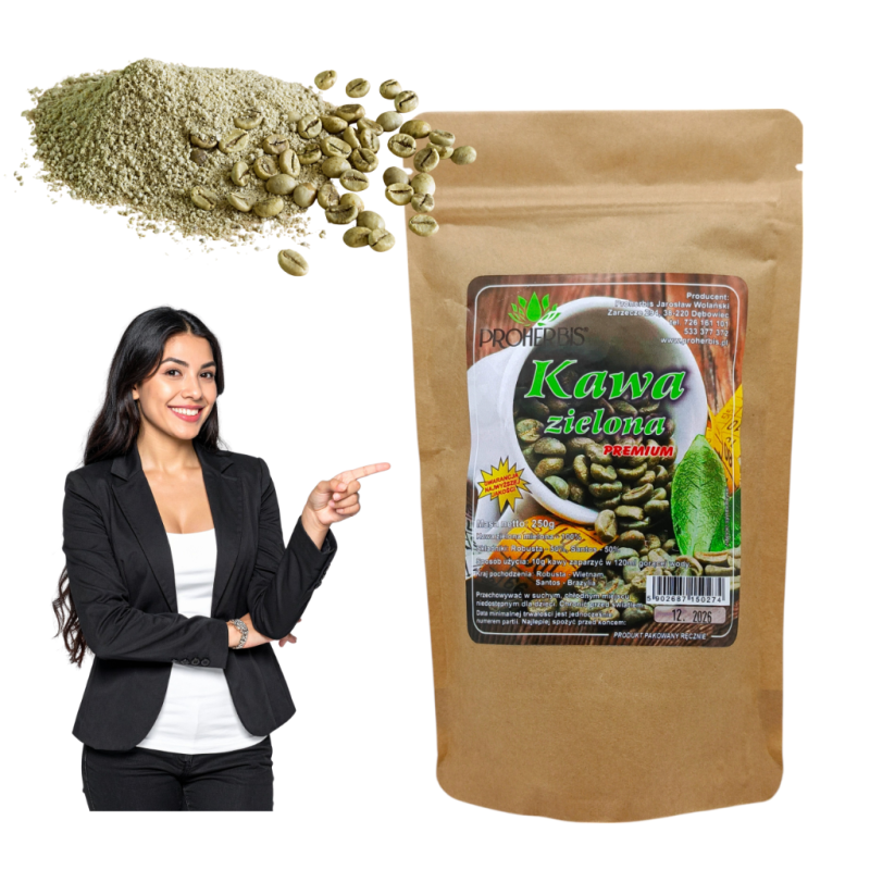 Kawa Zielona 250g PROHERBIS – Naturalne Wsparcie Metabolizmu