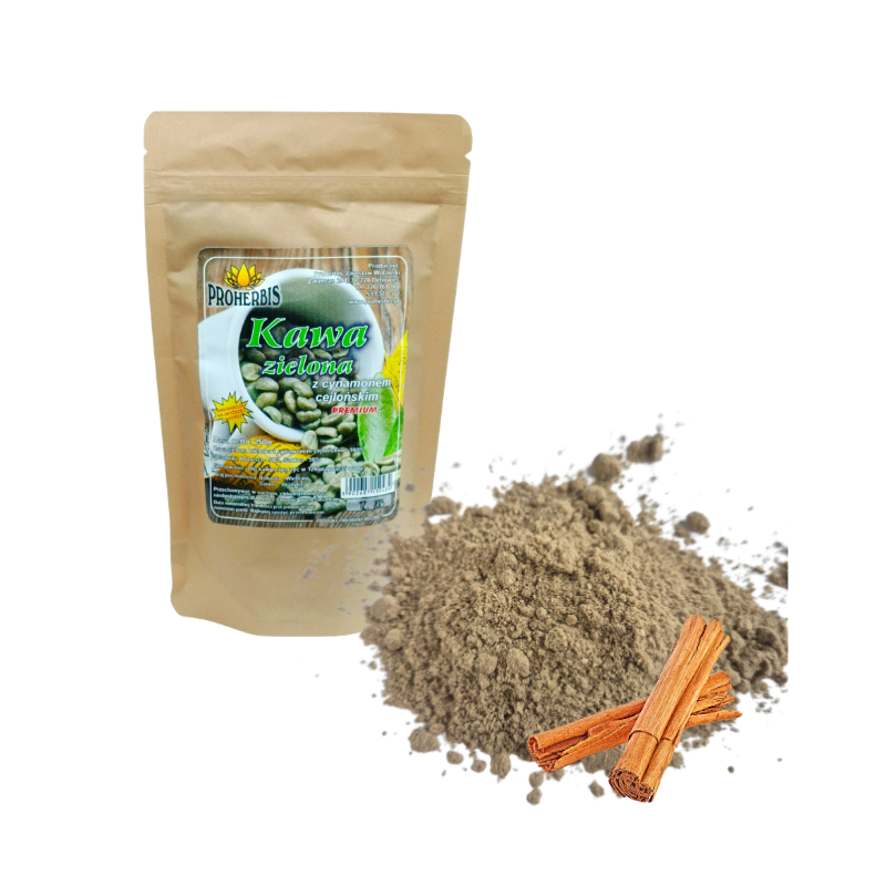 Kawa Zielona 250g z Cynamonem Cejlońskim Proherbis – Wsparcie Metabolizmu