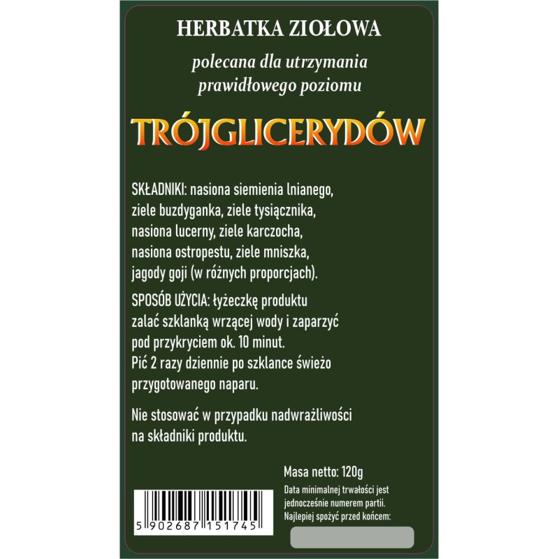 Herbatka Trójglicerydy 2x120 g Proherbis ZESTAW ziołowa na cholesterol