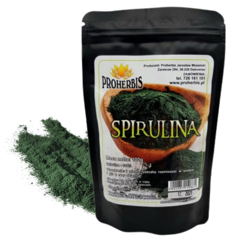 Spirulina 100 g Proherbis — proszek