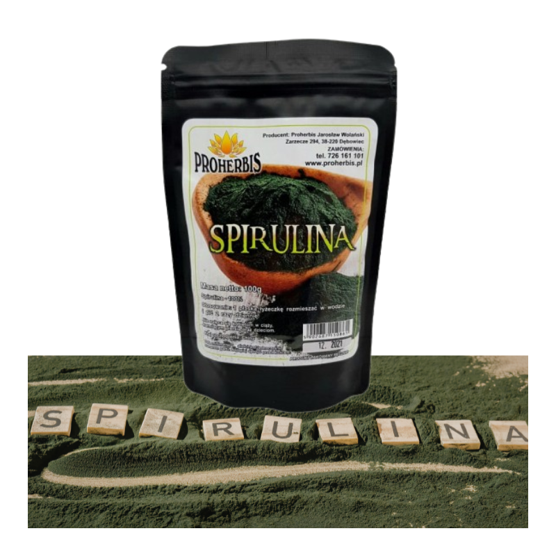 Spirulina 100 g Proherbis — proszek