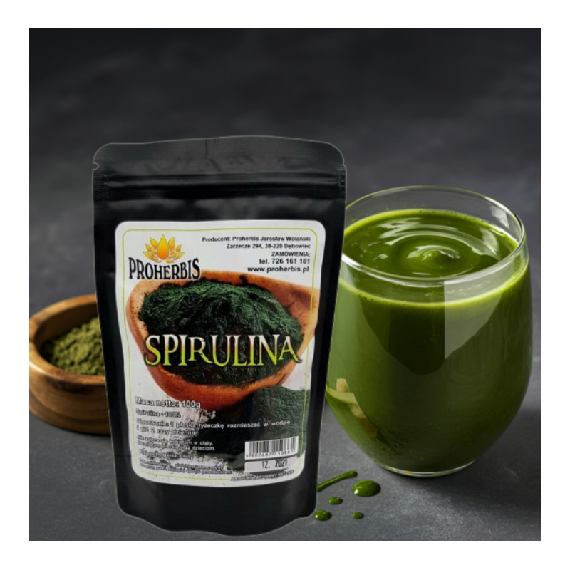 Spirulina 100 g Proherbis — proszek