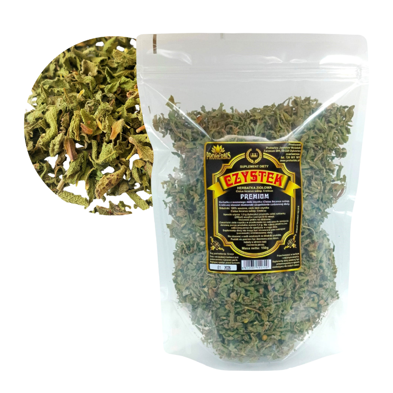 Czystek kreteński 150g liść PREMIUM świeży aromatyczny WSPIERA ODPORNOŚĆ