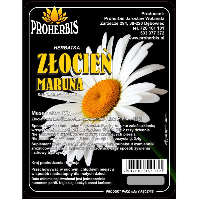 Złocień maruna 50 g — ziele mielone