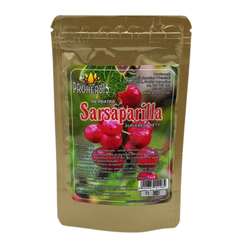 Sarsaparilla Kolcorośl 50 g — korzeń mielony