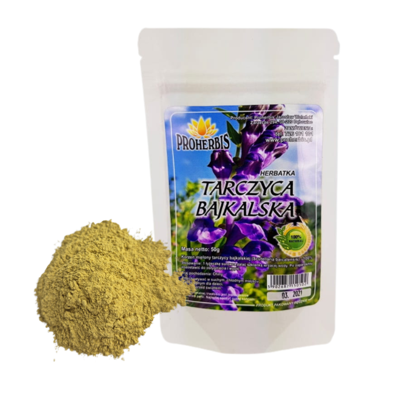 Tarczyca Bajkalska 50g Proherbis ziele mielone 100% naturalne
