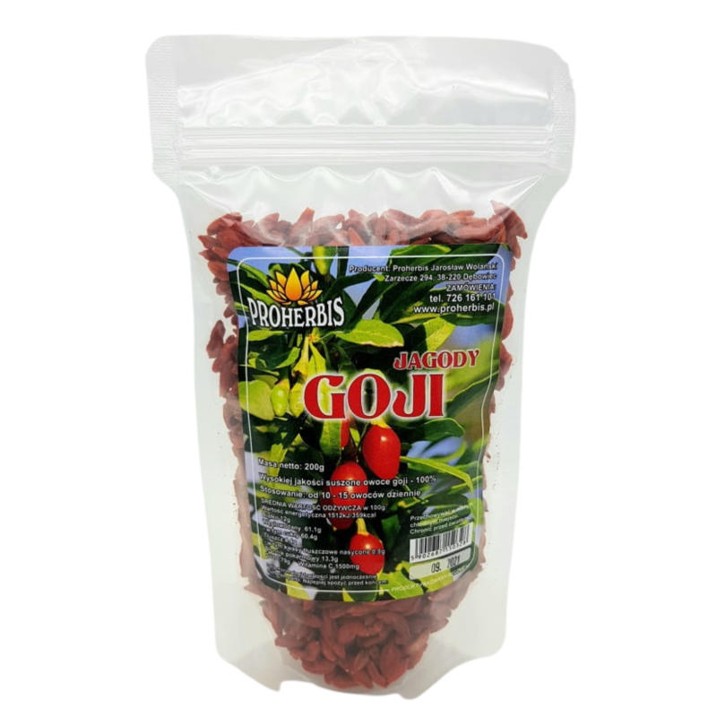 Jagody Goji 200g Proherbis naturalne superfood antyoksydanty