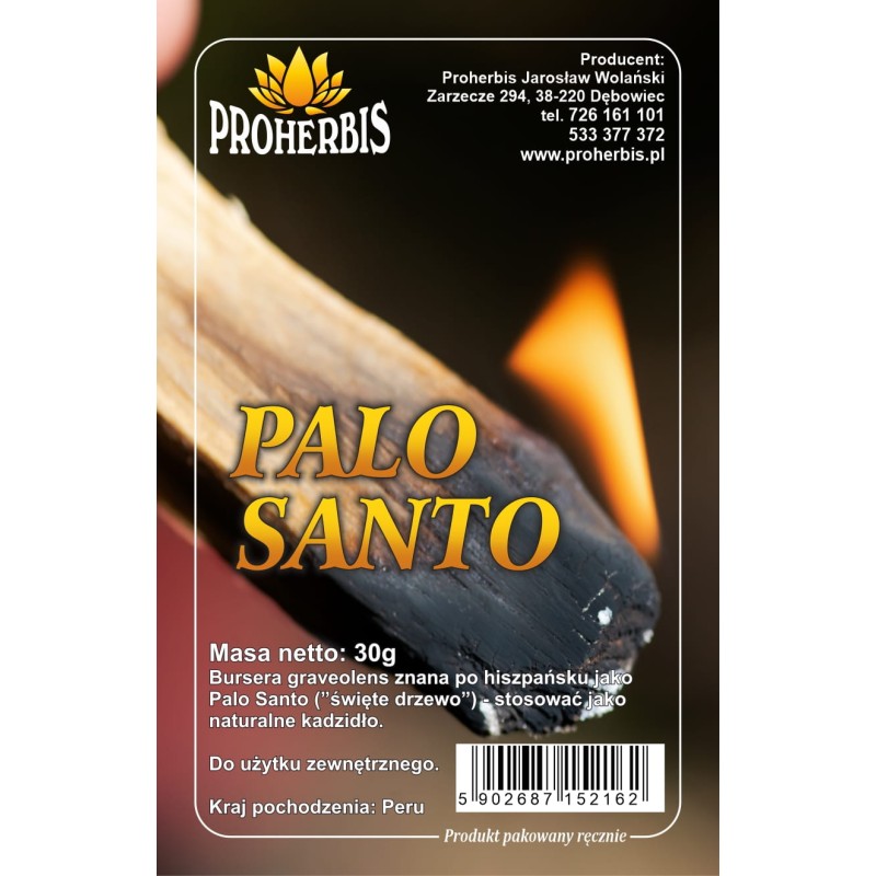Palo Santo 30g Proherbis naturalne kadzidło Święte Drzewo