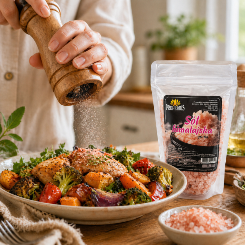 Sól Himalajska Gruba 500g Proherbis naturalna różowa