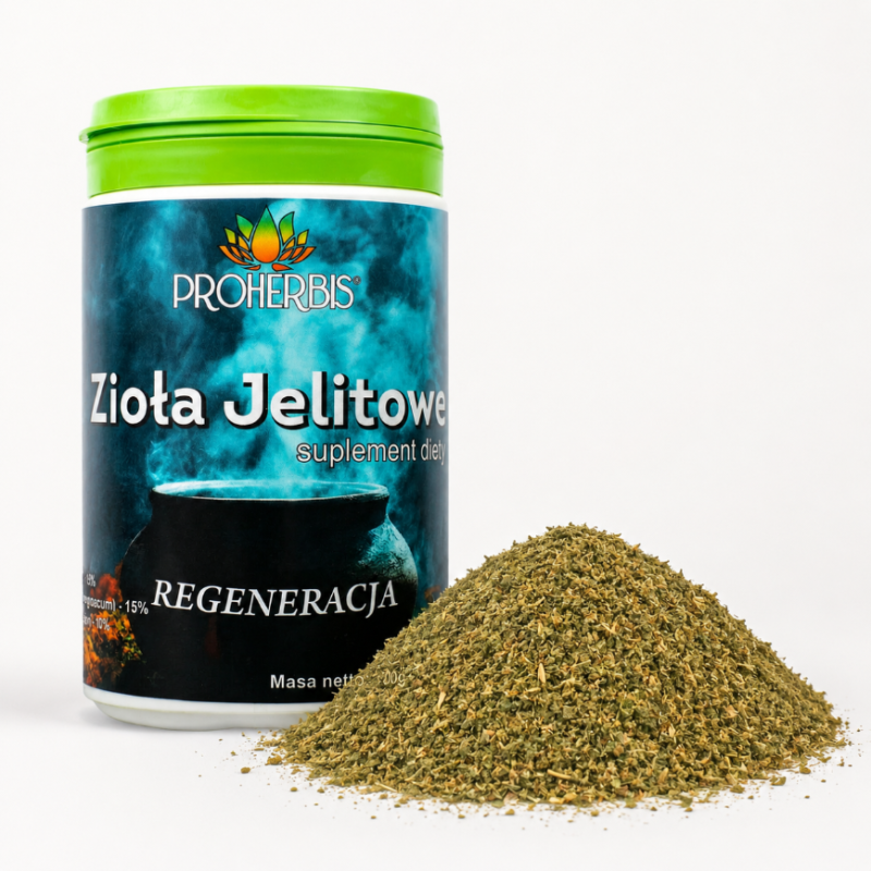Zioła Jelitowe REGENERACJA 100g suplement diety mieszanka ziołowa Proherbis