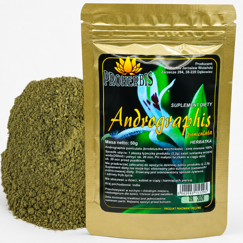 Andrographis Paniculata 50 g — brodziuszka mielona