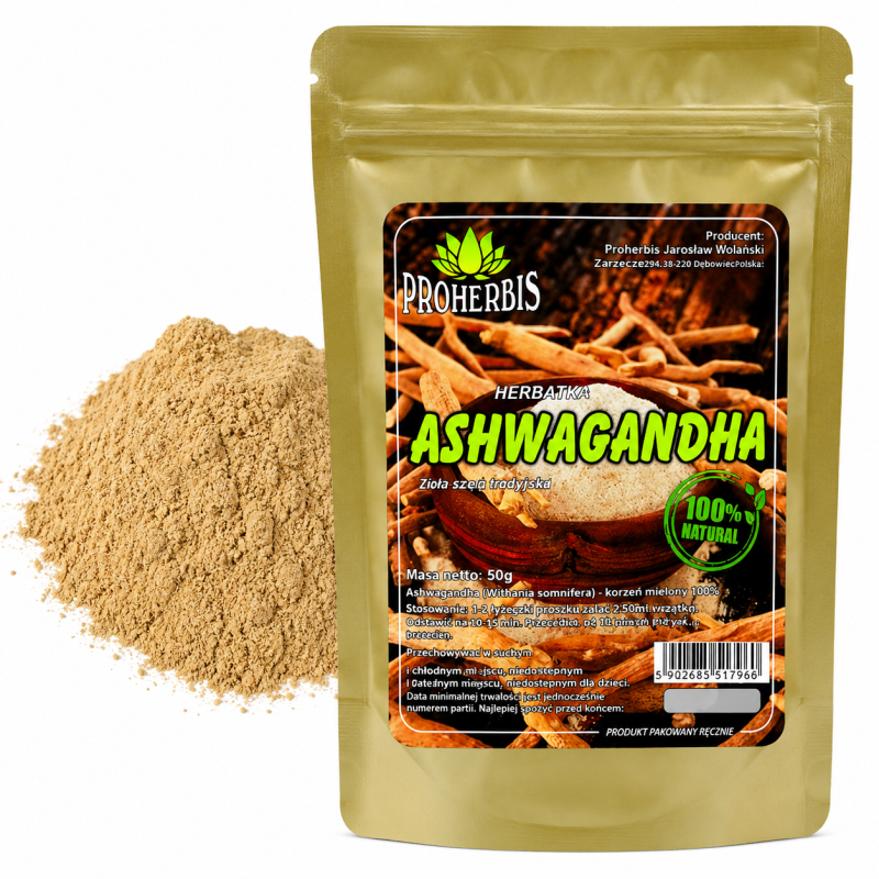 Ashwagandha korzeń mielony 50 g — Withania somnifera
