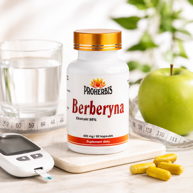 Berberyna HCL 98% ekstrakt 60 kaps — 400 mg