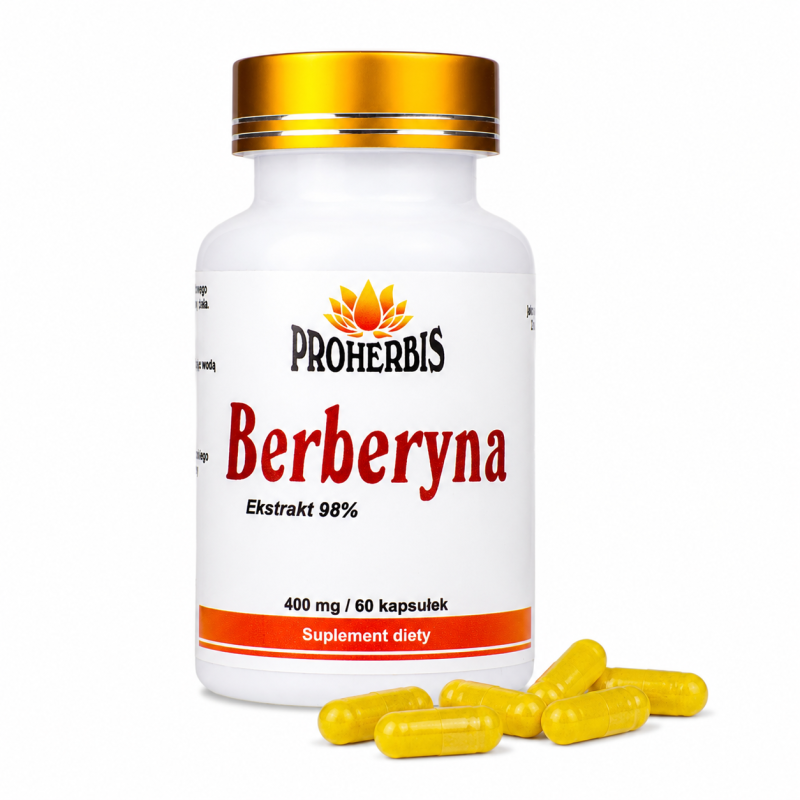 Berberyna HCL 98% ekstrakt 60 kaps — 400 mg