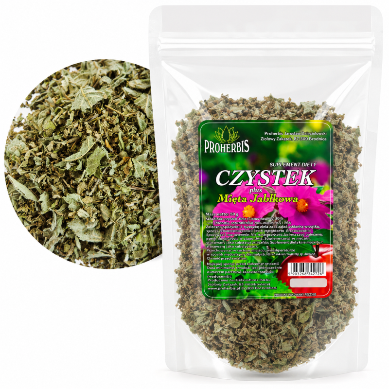 Czystek z miętą jabłkową 50 g — Proherbis
