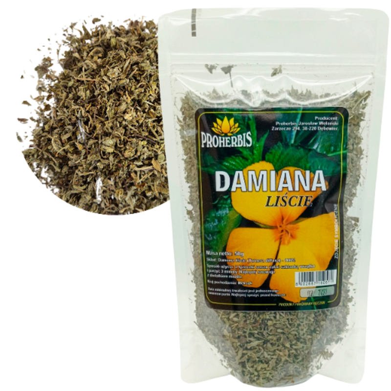 Liść Damiana 50 g — Turnera diffusa