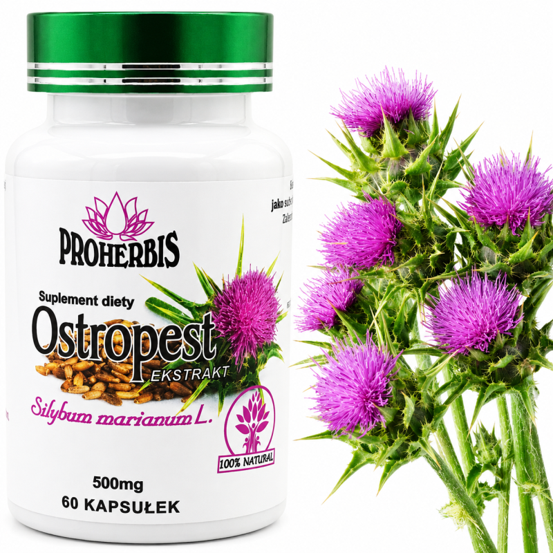 Ostropest ekstrakt 45% sylimaryny 60 kaps