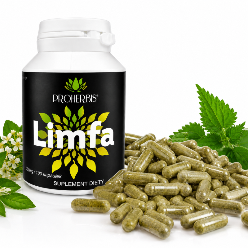 Limfa 100 kaps Proherbis 500mg przytulia pokrzywa suplement diety