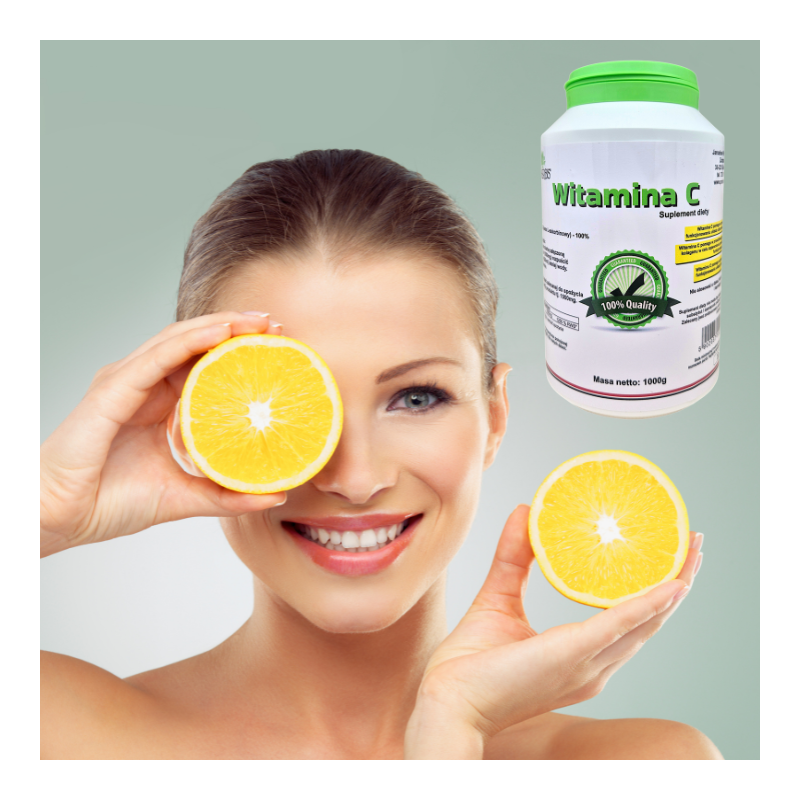 Witamina C Kwas L-askorbinowy WSPARCIE ODPORNOŚCI 1000g 1kg suplement diety
