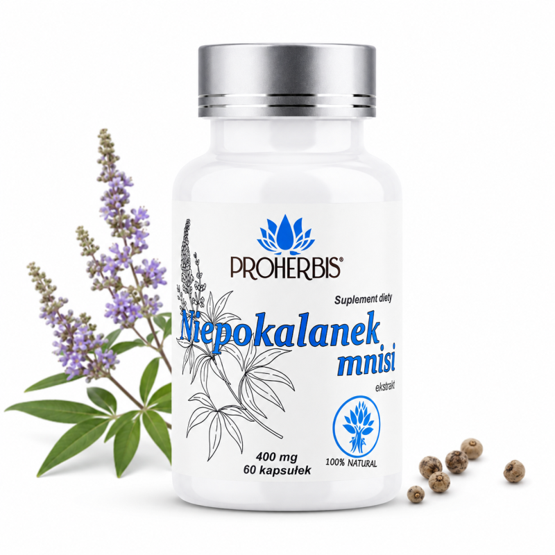 Niepokalanek ekstrakt 5:1 60 kaps 400mg Proherbis suplement diety