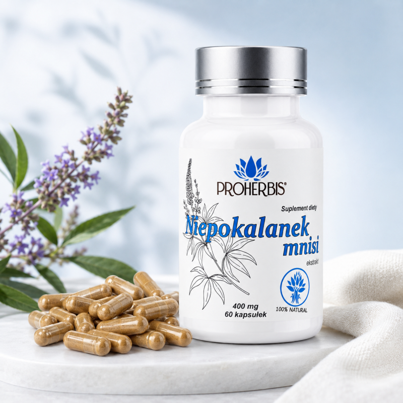 Niepokalanek ekstrakt 5:1 60 kaps 400mg Proherbis suplement diety