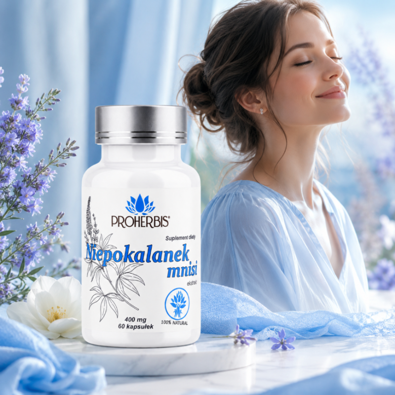 Niepokalanek ekstrakt 5:1 60 kaps 400mg Proherbis suplement diety