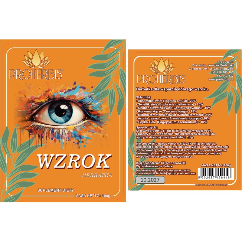 Herbatka Wzrok 100 g — Proherbis