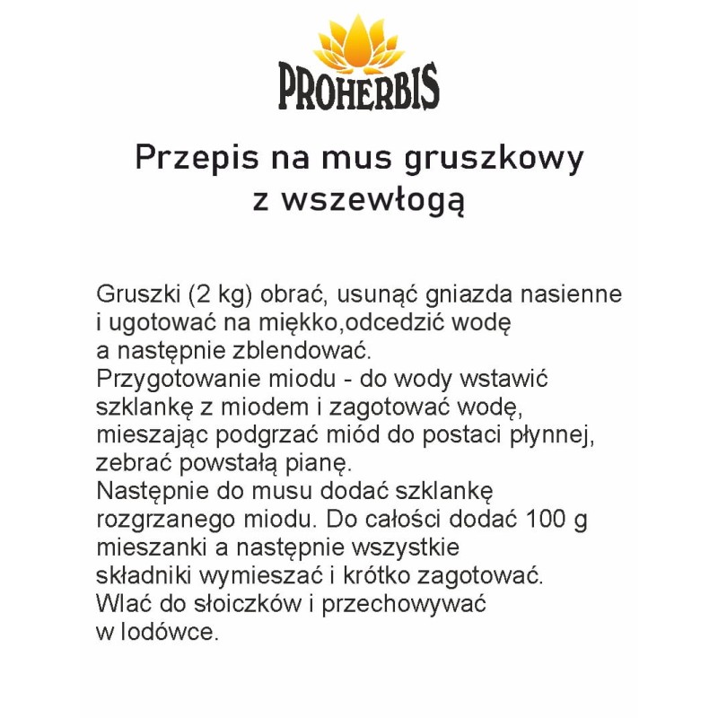 Mieszanka do miodu gruszkowego 100 g — Proherbis