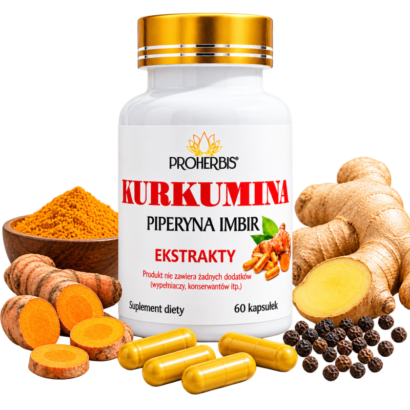 Kurkumina Piperyna Imbir 60 kaps — Proherbis