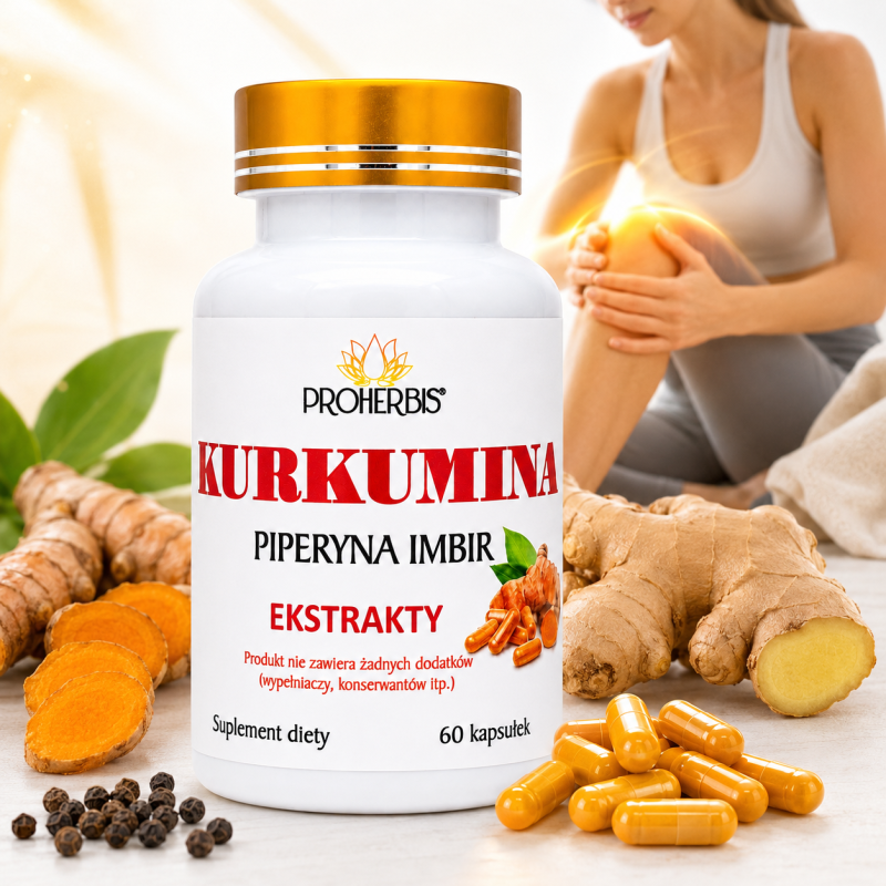 Kurkumina Piperyna Imbir 60 kaps — Proherbis